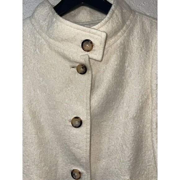 SALTAIRE Blazer Over Coat Silk Virgin Wool Cotton - Picture 2 of 6